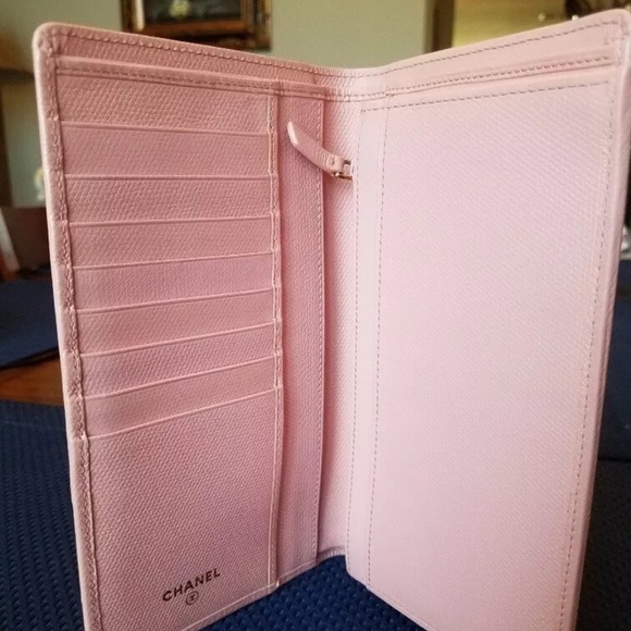 Chanel Wallet Purse Long Wallet Coco Button Pink - Picture 6 of 14